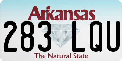 AR license plate 283LQU
