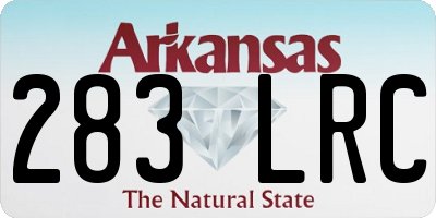 AR license plate 283LRC