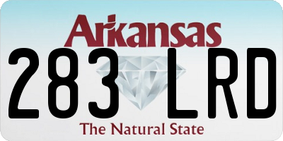 AR license plate 283LRD