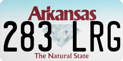 AR license plate 283LRG