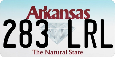 AR license plate 283LRL