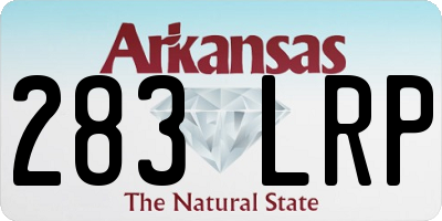 AR license plate 283LRP