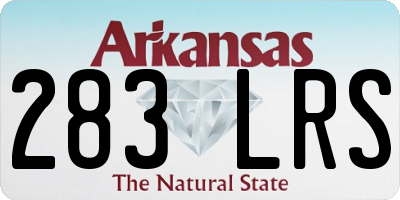 AR license plate 283LRS