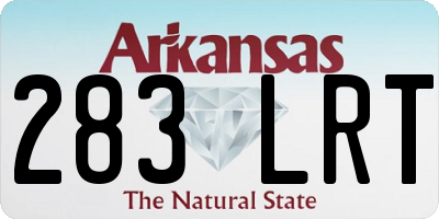 AR license plate 283LRT