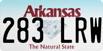 AR license plate 283LRW