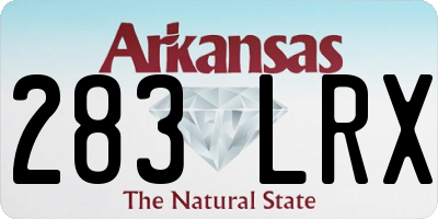AR license plate 283LRX