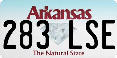 AR license plate 283LSE