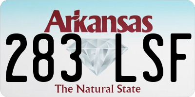 AR license plate 283LSF