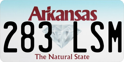 AR license plate 283LSM