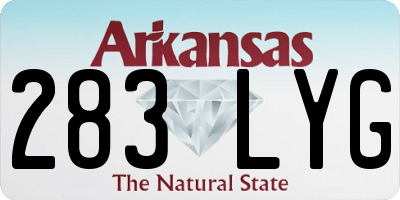 AR license plate 283LYG
