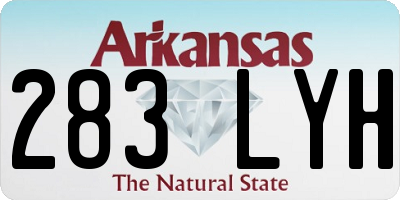 AR license plate 283LYH