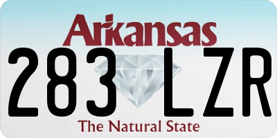 AR license plate 283LZR