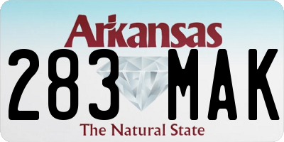 AR license plate 283MAK