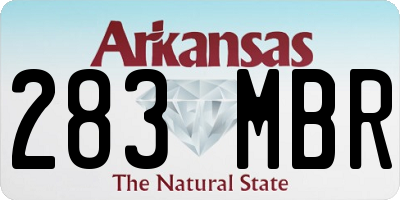 AR license plate 283MBR