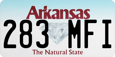 AR license plate 283MFI