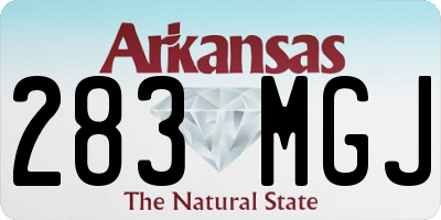 AR license plate 283MGJ