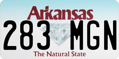 AR license plate 283MGN