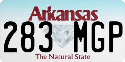 AR license plate 283MGP