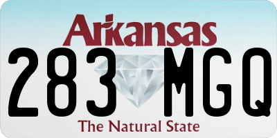 AR license plate 283MGQ