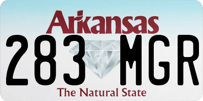 AR license plate 283MGR