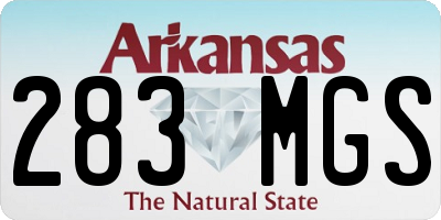 AR license plate 283MGS