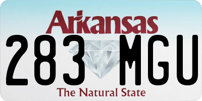 AR license plate 283MGU