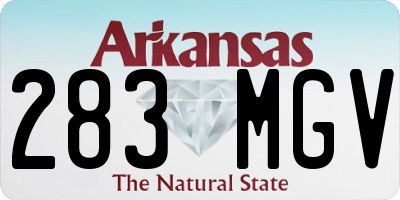 AR license plate 283MGV