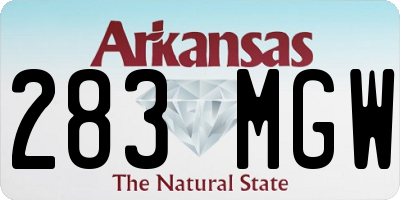 AR license plate 283MGW