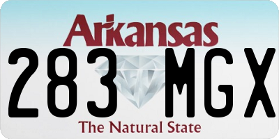 AR license plate 283MGX