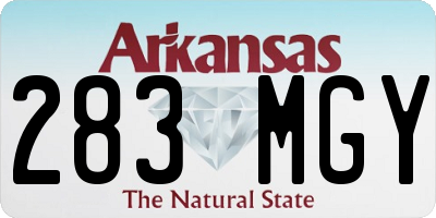 AR license plate 283MGY