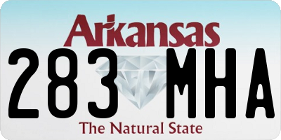 AR license plate 283MHA