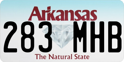 AR license plate 283MHB