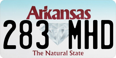 AR license plate 283MHD