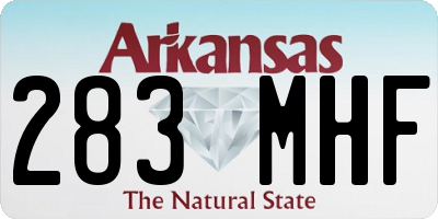 AR license plate 283MHF