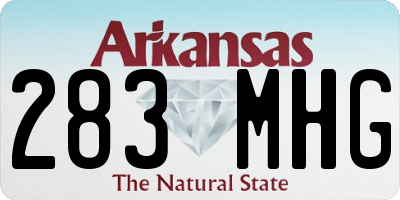AR license plate 283MHG