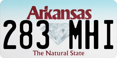 AR license plate 283MHI
