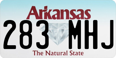 AR license plate 283MHJ