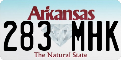 AR license plate 283MHK