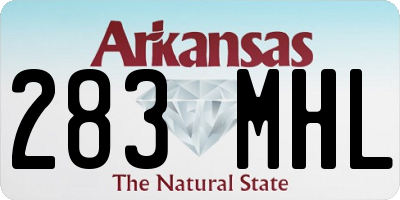 AR license plate 283MHL