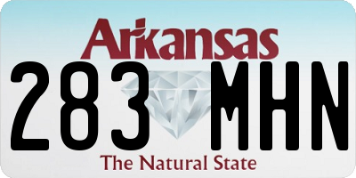 AR license plate 283MHN