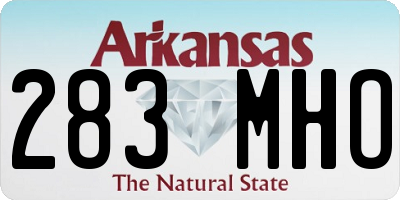 AR license plate 283MHO