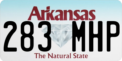 AR license plate 283MHP