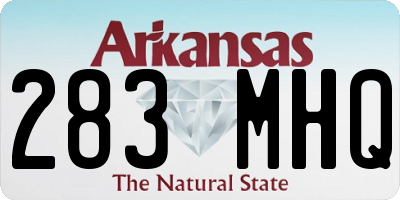 AR license plate 283MHQ
