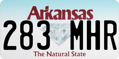 AR license plate 283MHR