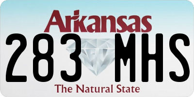 AR license plate 283MHS