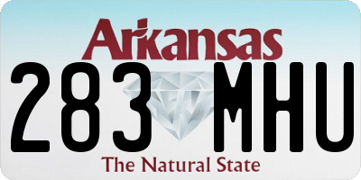 AR license plate 283MHU