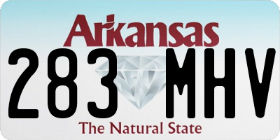 AR license plate 283MHV