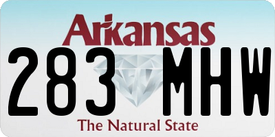 AR license plate 283MHW