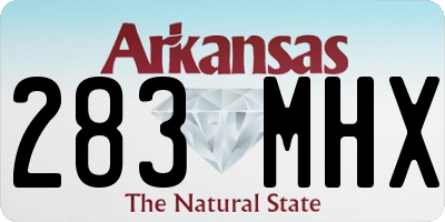 AR license plate 283MHX