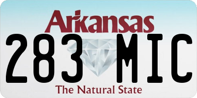 AR license plate 283MIC